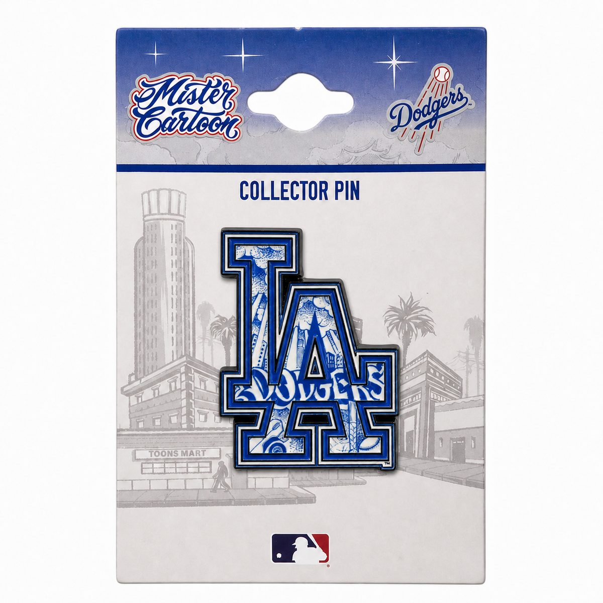 LA Dodgers x Mister Cartoon Logo Mural Pin & Stand