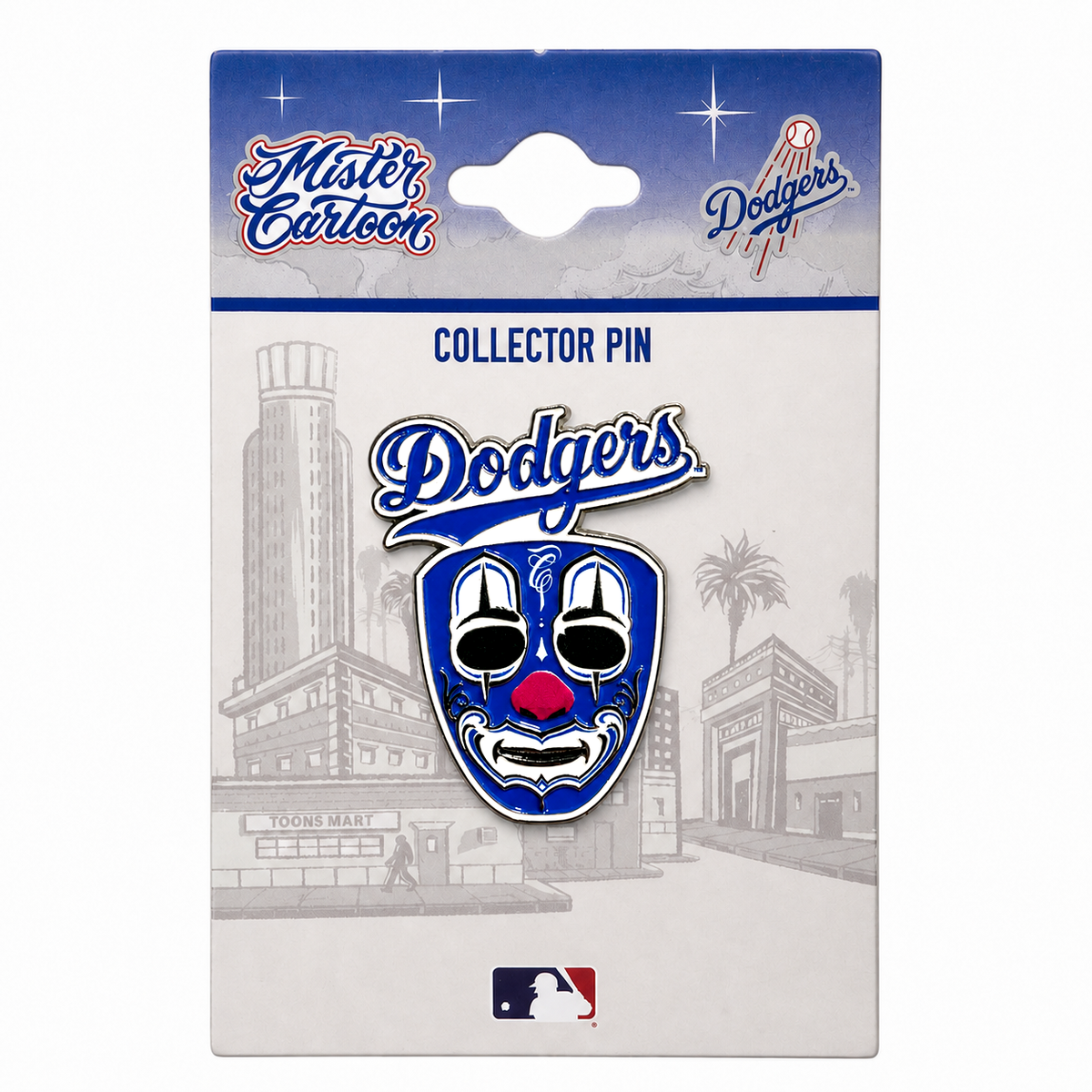 LA Dodgers x Mister Cartoon Mask Pin & Stand