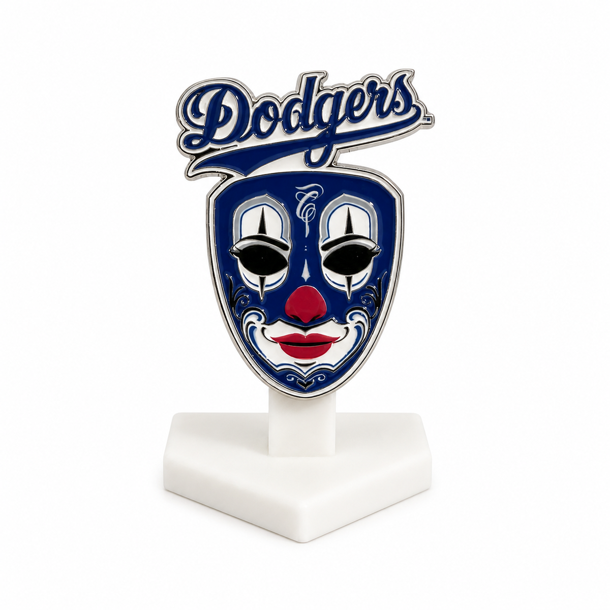 LA Dodgers x Mister Cartoon Heart Mask Pin & Stand