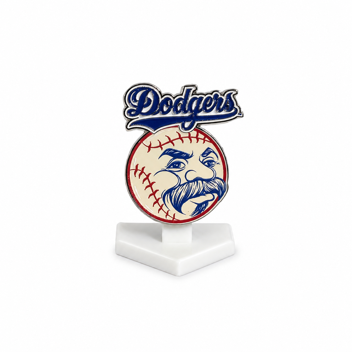 LA Dodgers x Mister Cartoon Baseball Head Enamel Pin & Stand