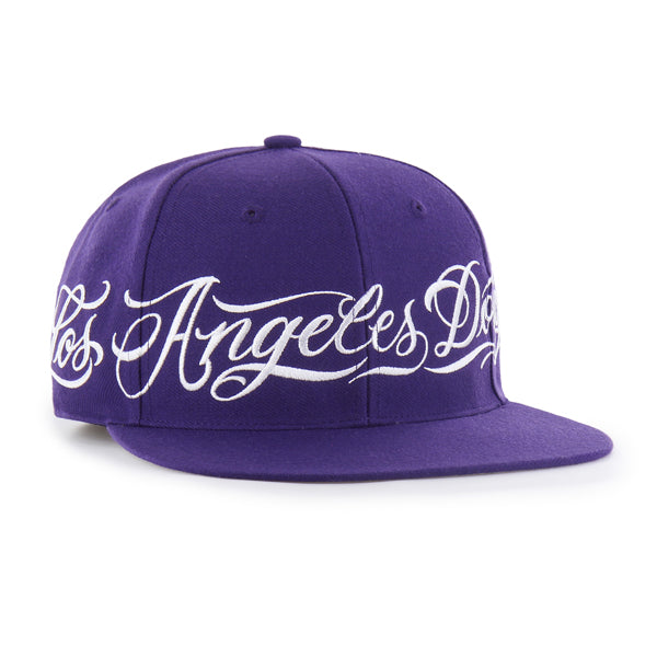 Los Angeles Dodgers Mister Cartoon Wrap Script '47 Captain - Purple
