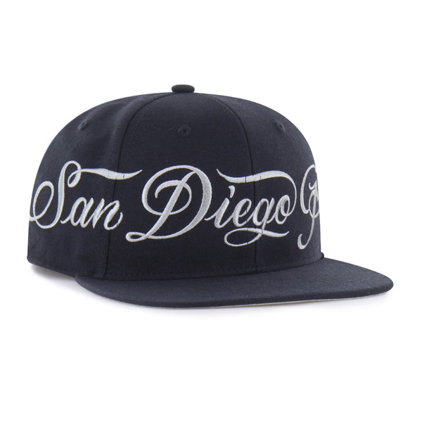 San Diego Padres Mister Cartoon Wrap Script '47 Captain - Navy
