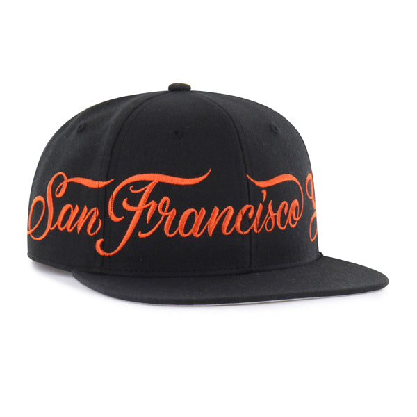 San Francisco Giants Mister Cartoon Wrap Script '47 Captain - Black