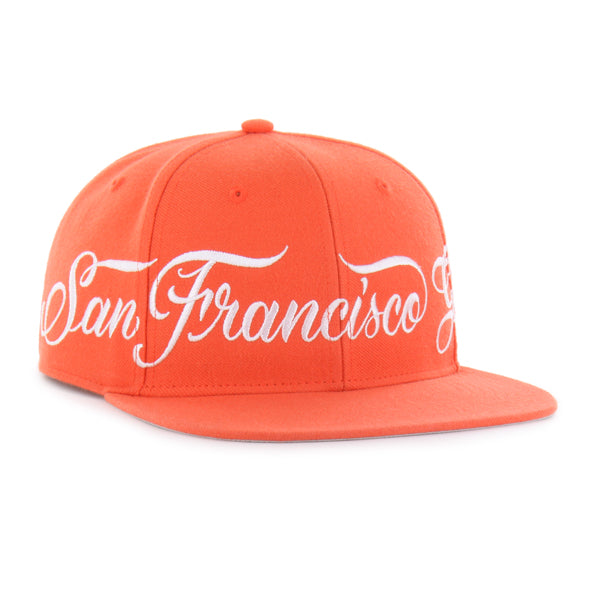 San Francisco Giants Mister Cartoon Wrap Script '47 Captain - Orange