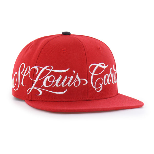 St. Louis Cardinals Mister Cartoon Wrap Script '47 Captain - Red