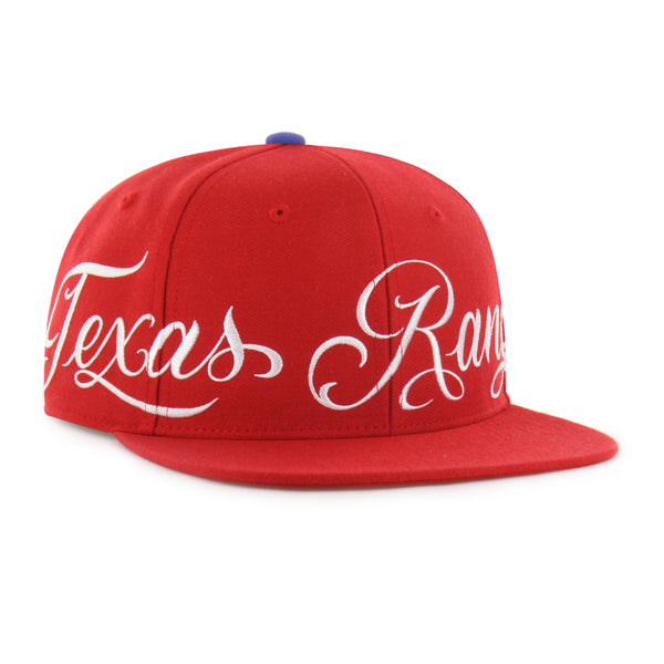 Texas Rangers Mister Cartoon Wrap Script '47 Captain - Red
