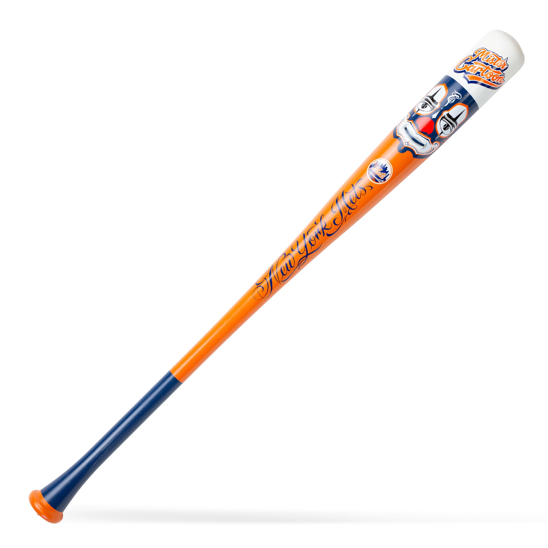 Mister Cartoon x Pillbox Bat Co. — New York Mets Mask Series Collector Bat