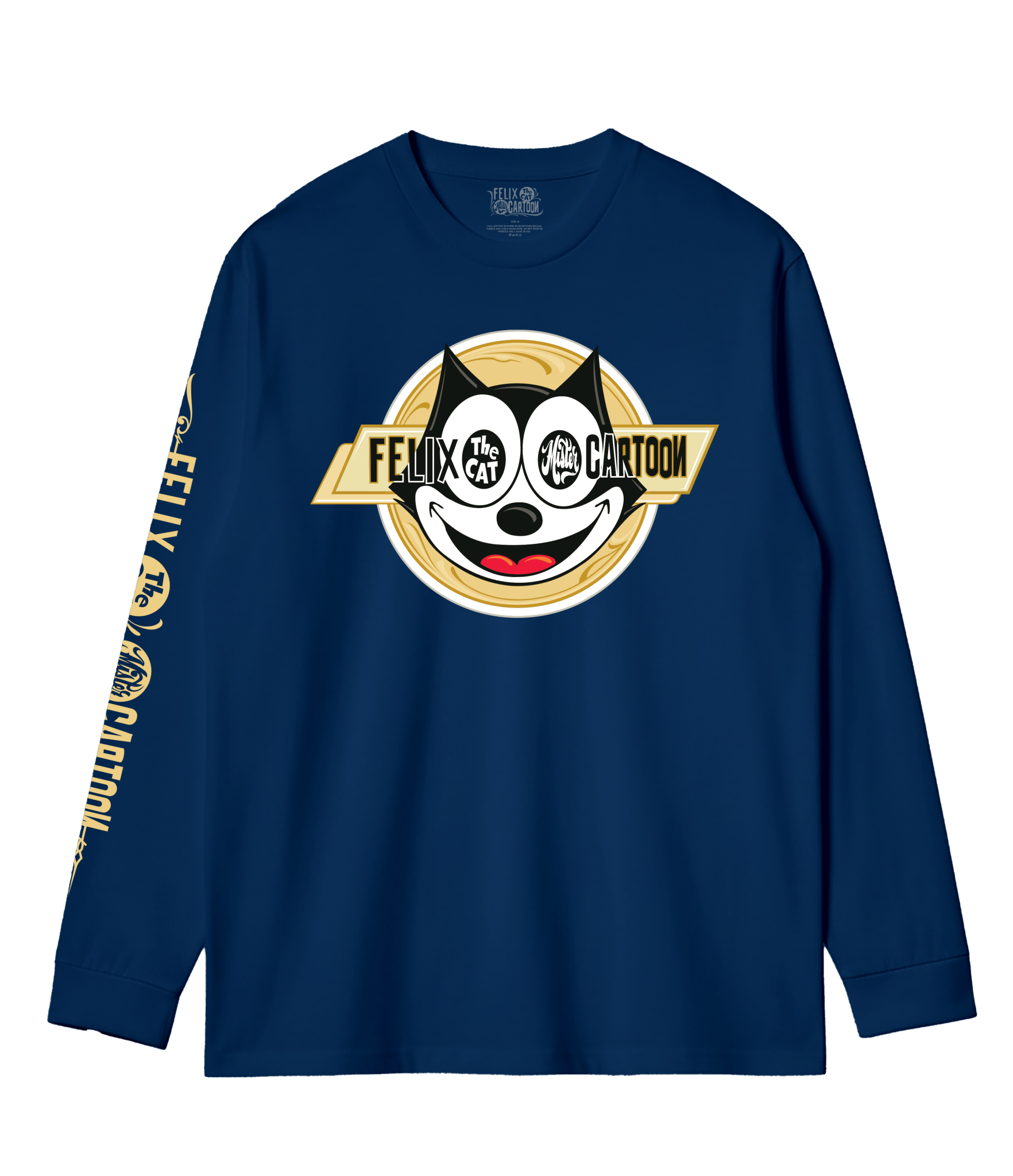 Felix the Cat X Mister Cartoon Navy Long Sleeve - Toons Mart