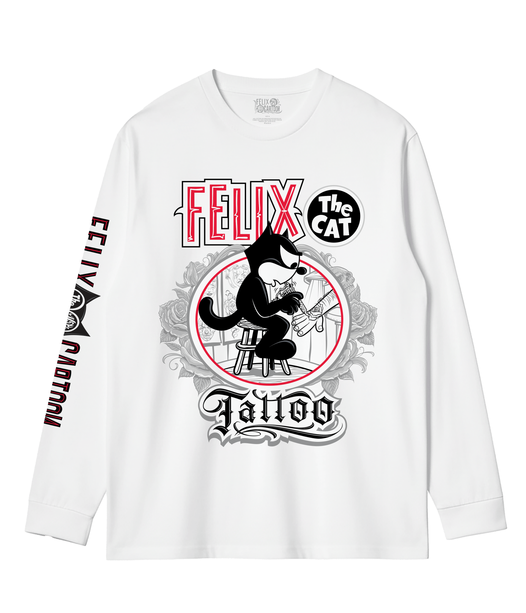 Felix the Cat X Mister Cartoon White Long Sleeve - Toons Mart