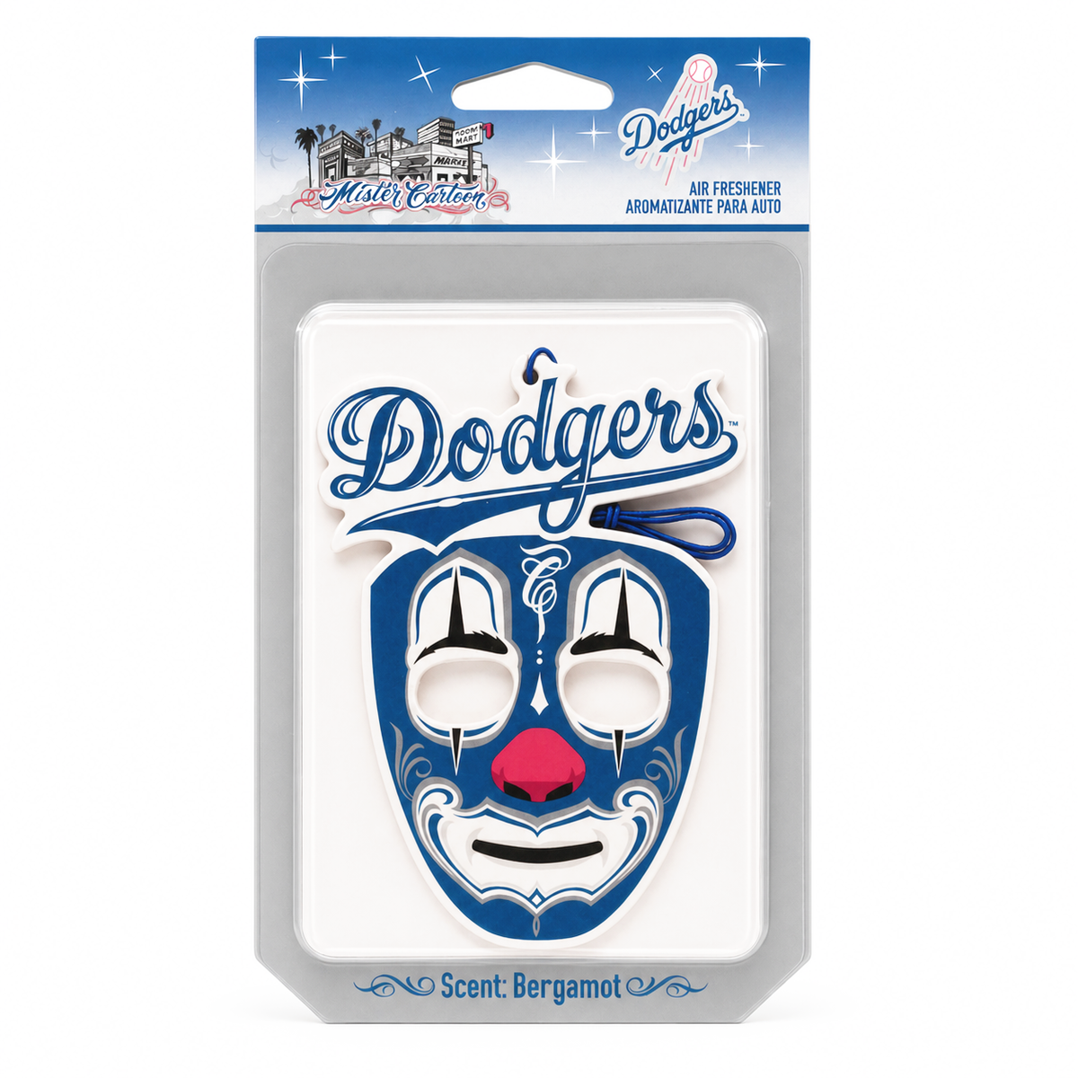 MLB x Mister Cartoon Paper Air Freshener - LA Dodgers Blue Mask