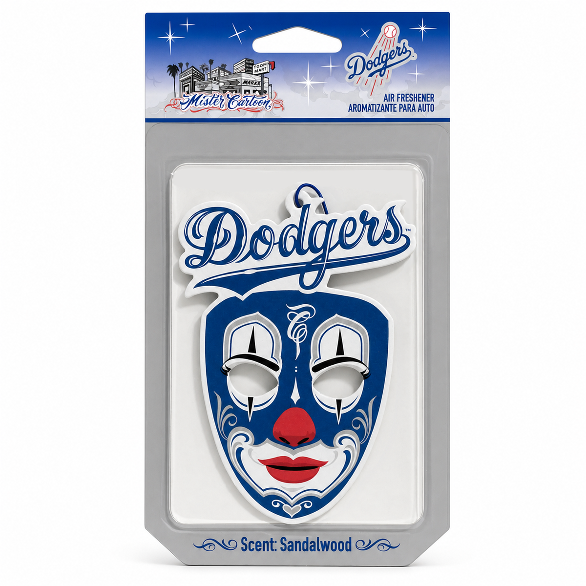 MLB x Mister Cartoon Paper Air Freshener - LA Dodgers Heart Mask