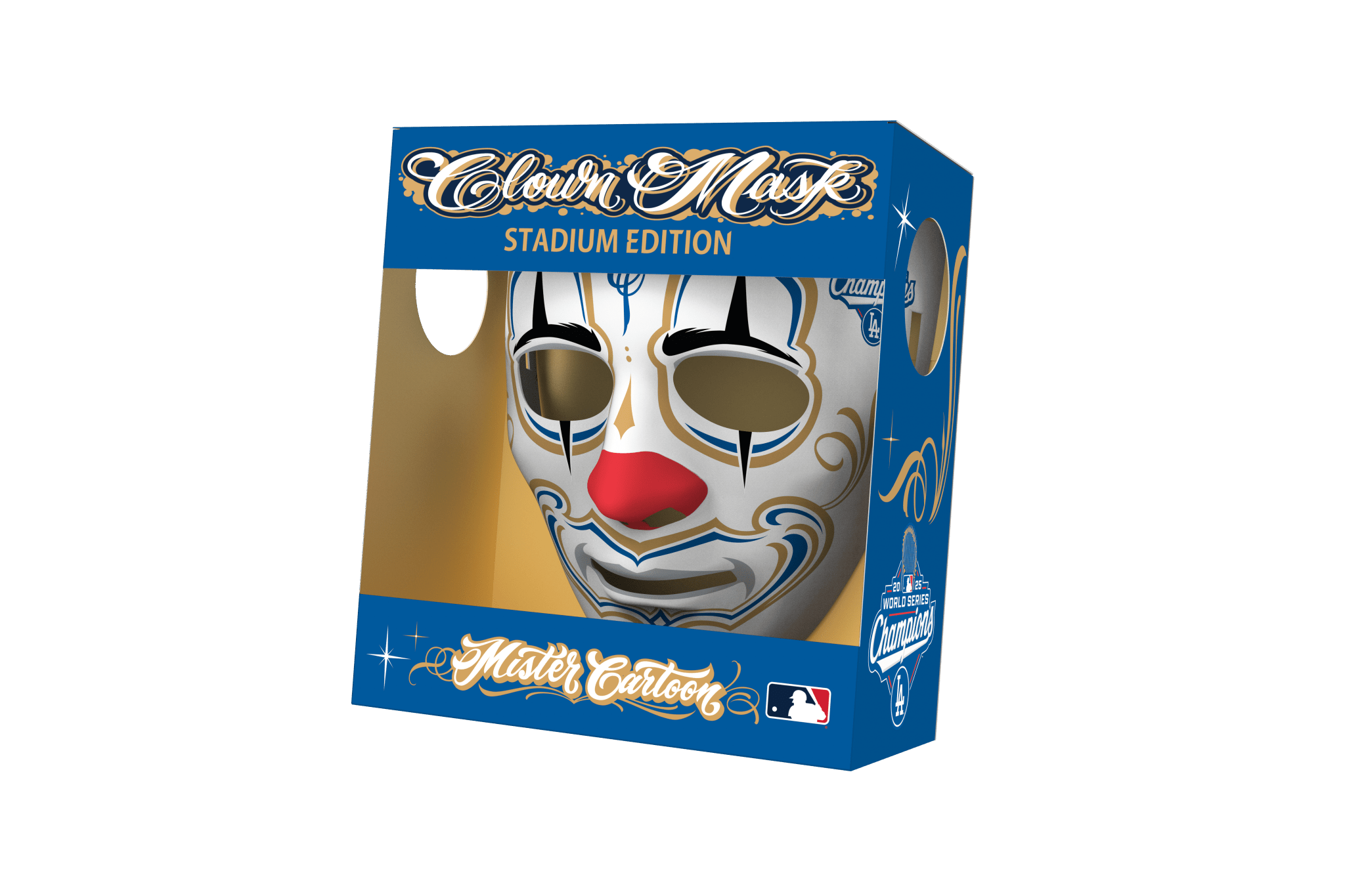 Mister Cartoon Clown Mask - Stadium Edition - World Series 2025 Champions Los Angeles Dodgers - Toons Mart