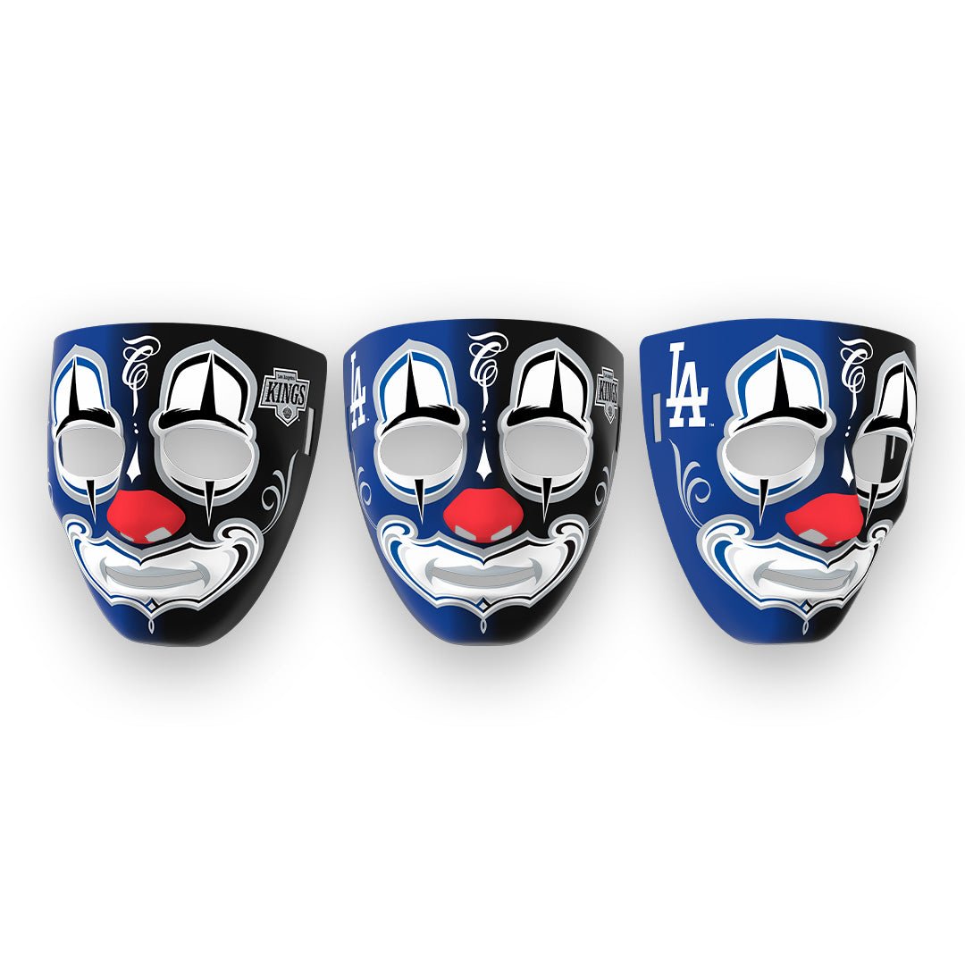MLB/NHL MISTER CARTOON CLOWN MASK - STADIUM EDITION - LA DODGERS AND LA KINGS - Toons Mart