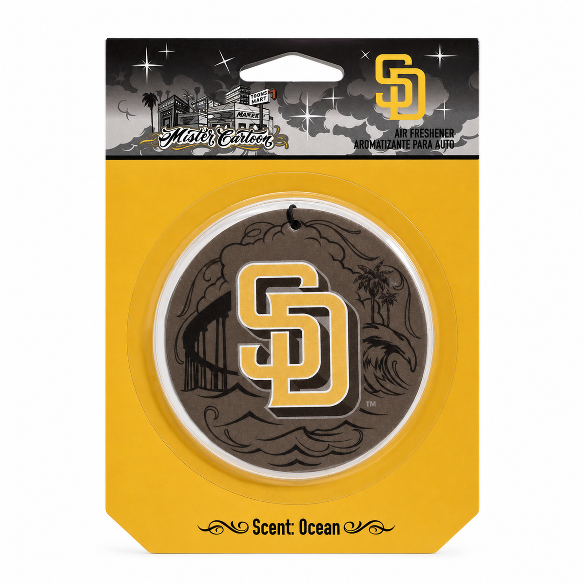 MLB x Mister Cartoon Paper Air Freshener - San Diego Padres